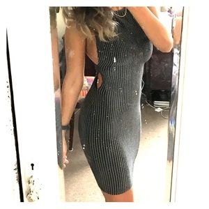 Bershka sparkly body-con dress